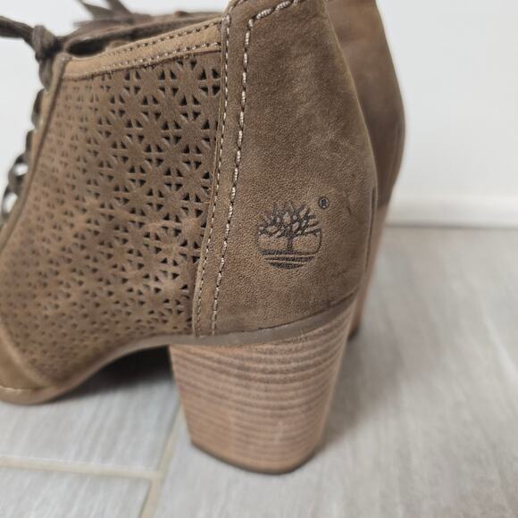 Womens Timberland Rudston Lt Brown Leather Lace Up Shoe Boots 6.5 - Picture 2 of 6